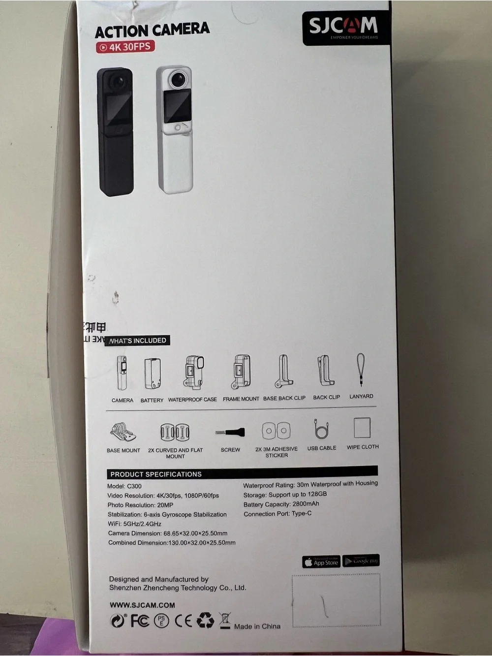 SJCAM C300 Action Camera in Black New in box